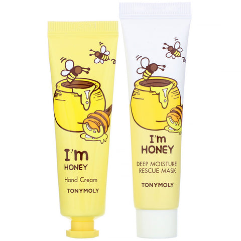 Tony Moly, I'm Honey, Mask & Hand Cream Set, 4 Piece Set