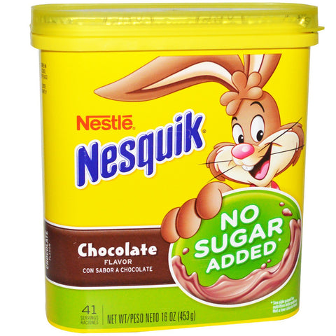 Nesquik, Nestle, Chocolate Flavor, No Sugar Added, 16 oz (453 g)