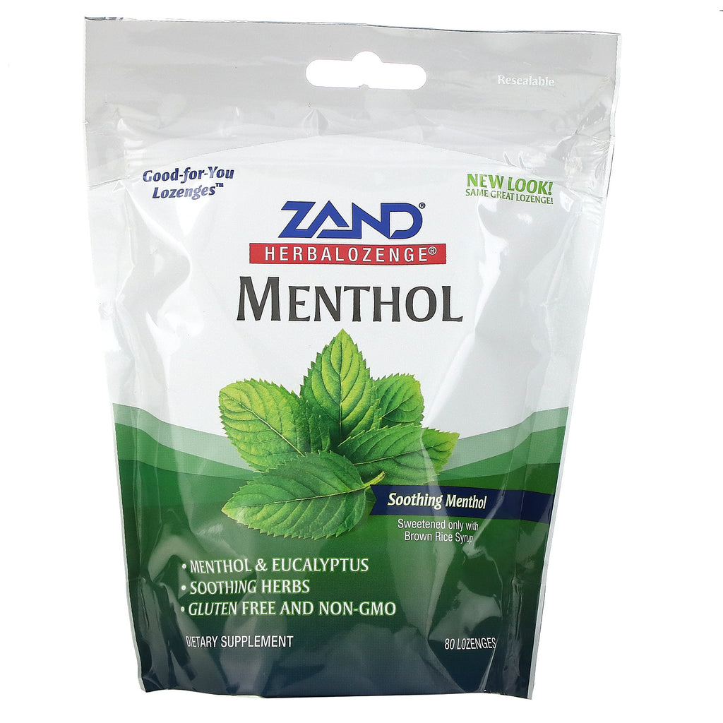 Zand, Herbalozenge, Menthol, Soothing Menthol, 80 Lozenges