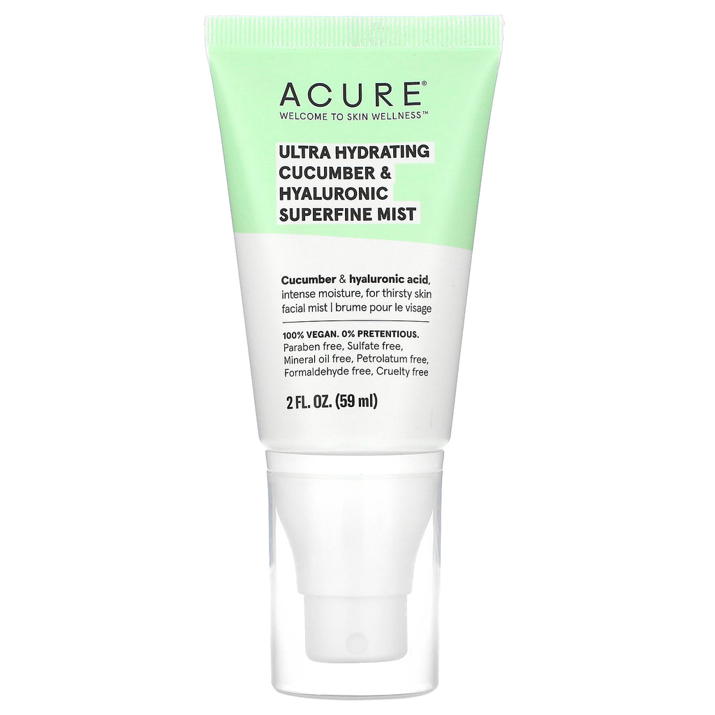 Acure, Ultra Hydrating, Cucumber & Hyaluronic Superfine Mist, 2 fl oz (59 ml)