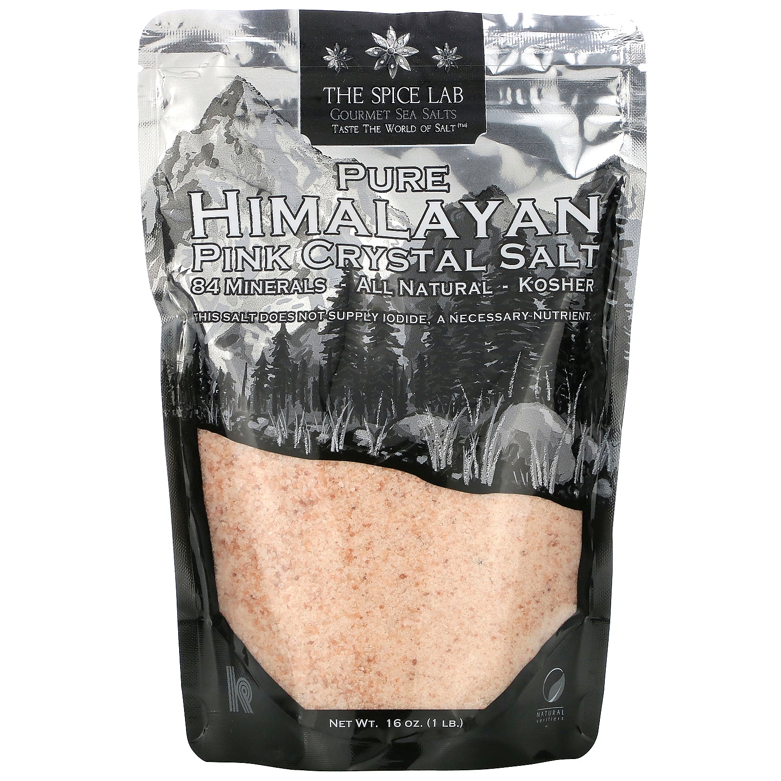 The Spice Lab, Pure Himalayan Pink Crystal Salt, Fine, 16 oz