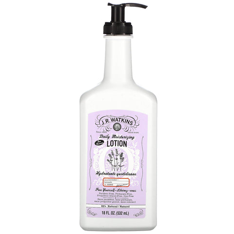 J R Watkins, Daily Moisturizing Lotion, Lavender, 18 fl oz (532 ml)