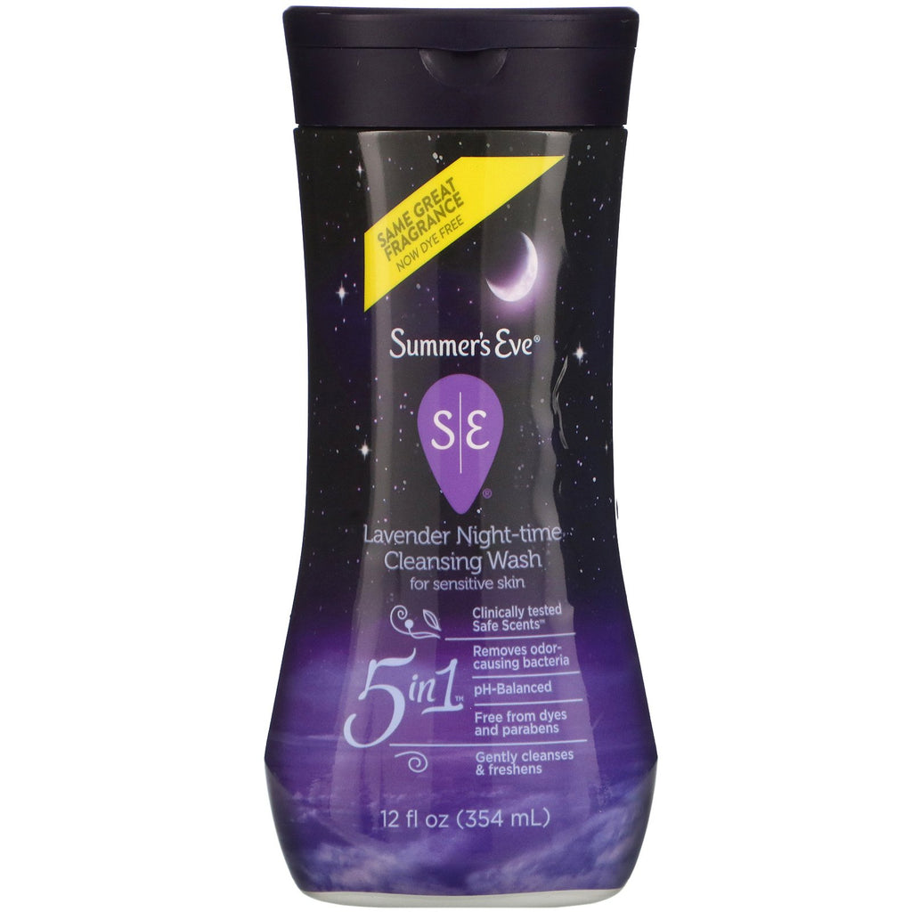 Summer's Eve, Lavender Night-Time Cleansing Wash, Sensitive Skin, 12 fl oz (354 ml)