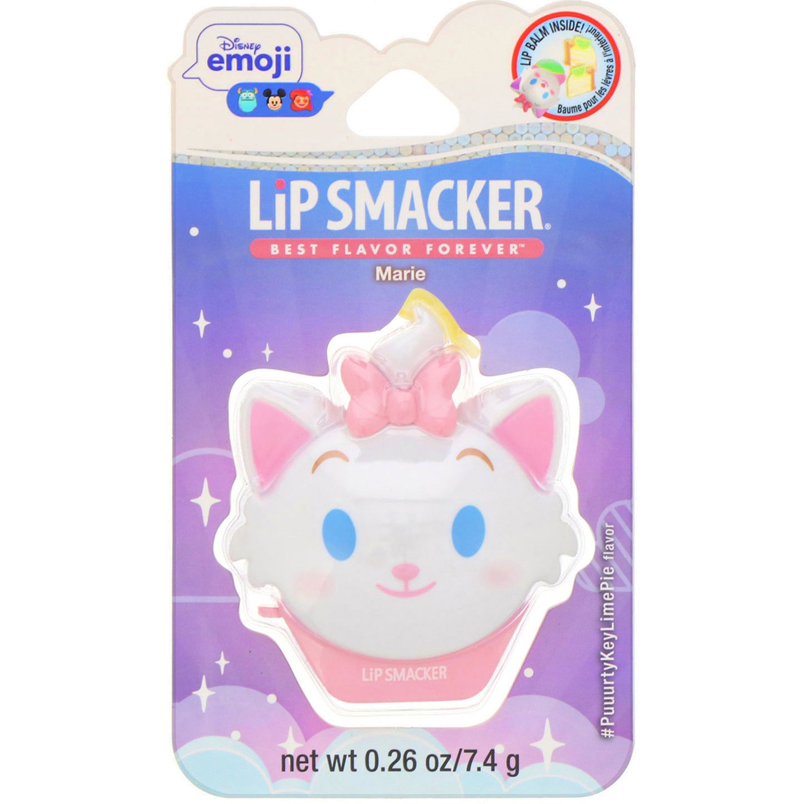 Lip Smacker, Disney Emoji Lip Balm, Marie, #PuuurtyKeyLimePie, 0.26 oz (7.4 g)