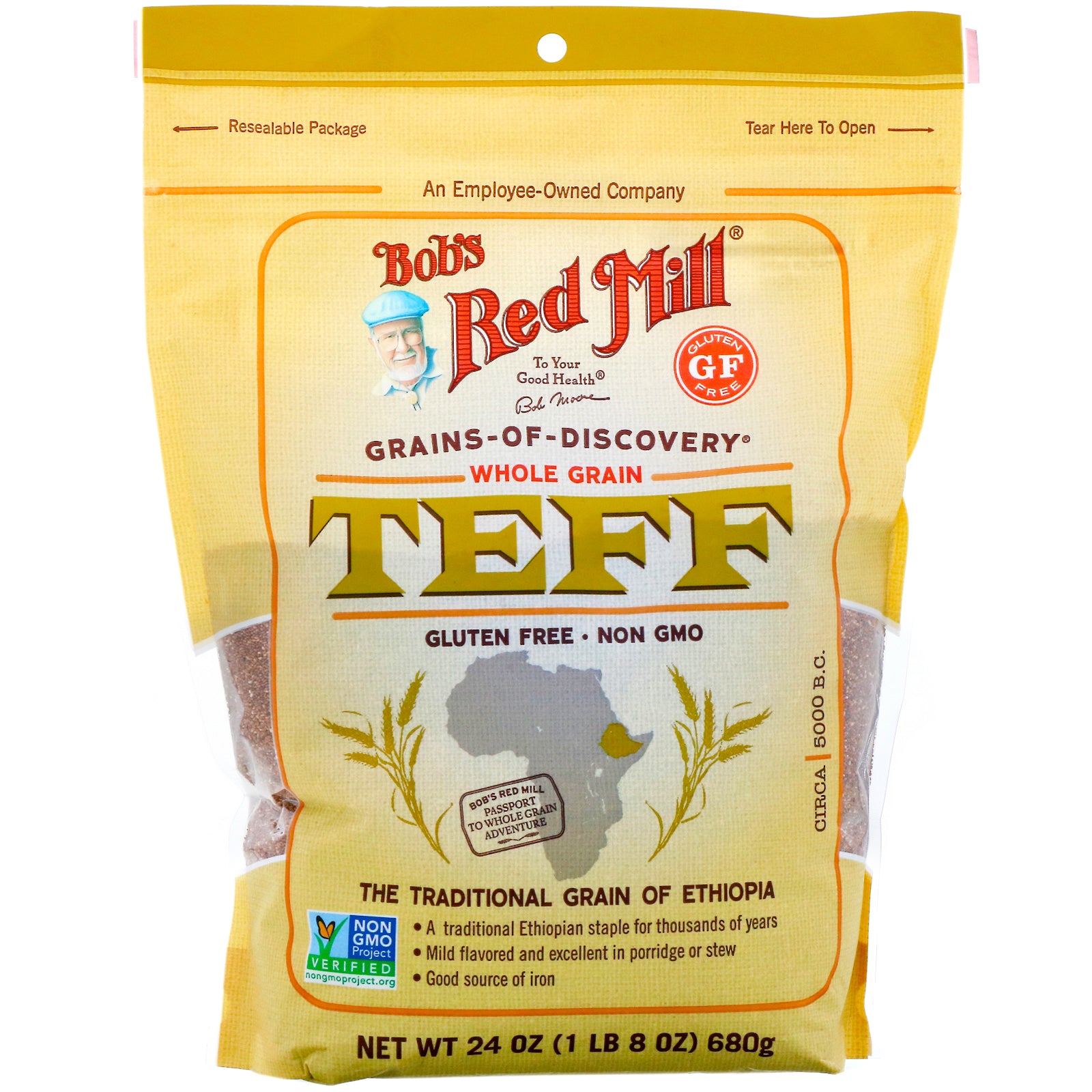 Bob's Red Mill, Teff, Whole Grain, 24 oz (680 g)