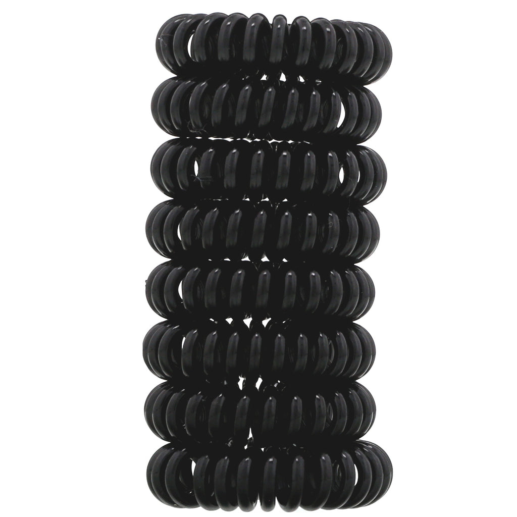 Kitsch, Hair Coils, Black, 8 Pieces