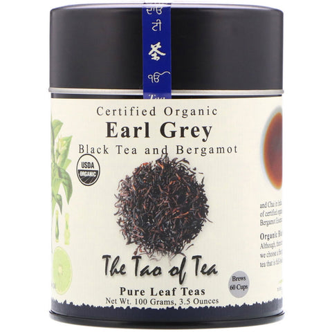The Tao of Tea, Certified Organic Black Tea and Bergamot, Earl Grey, 3.5 oz (100 g)
