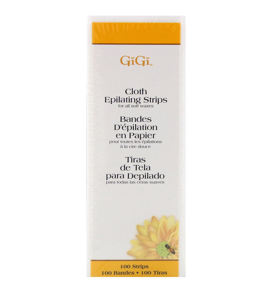 Gigi Spa, Cloth Epilating Strips for Soft Waxes, Small, 100 Strips