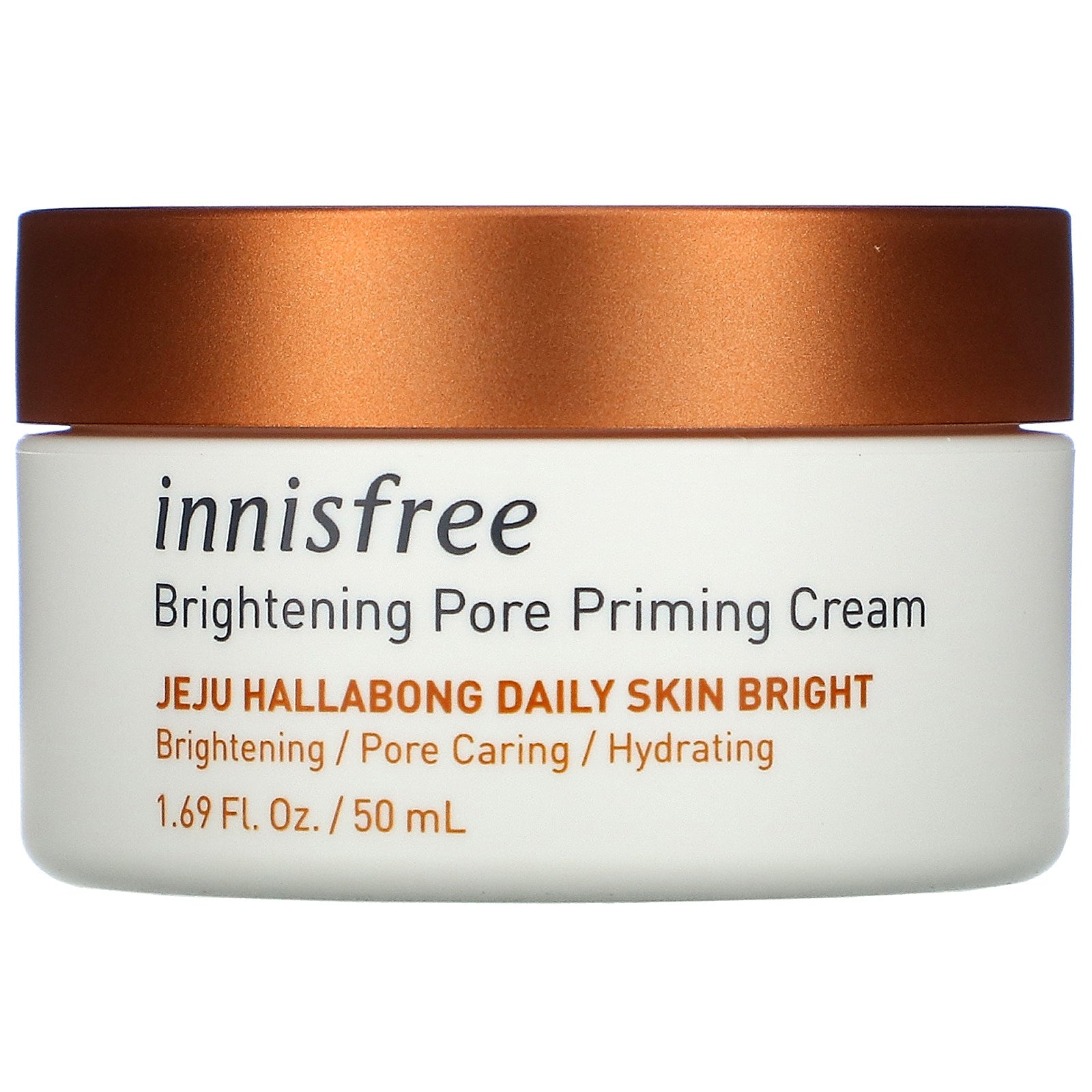 Innisfree, Jeju Hallabong Daily Skin Bright, Brightening Pore Priming Cream, 1.69 fl oz (50 ml)