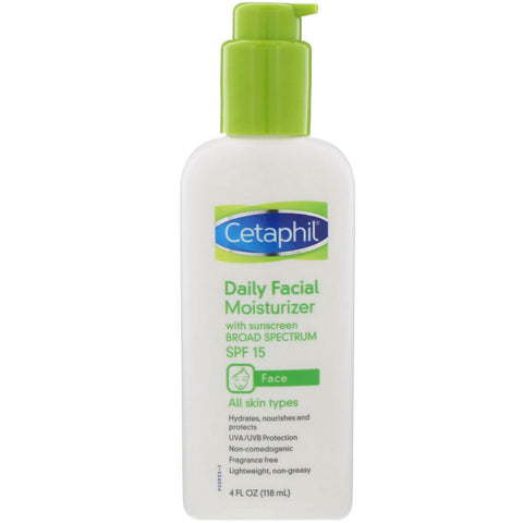 Cetaphil, Daily Facial Moisturizer, SPF 15, 4 fl oz (118 ml)