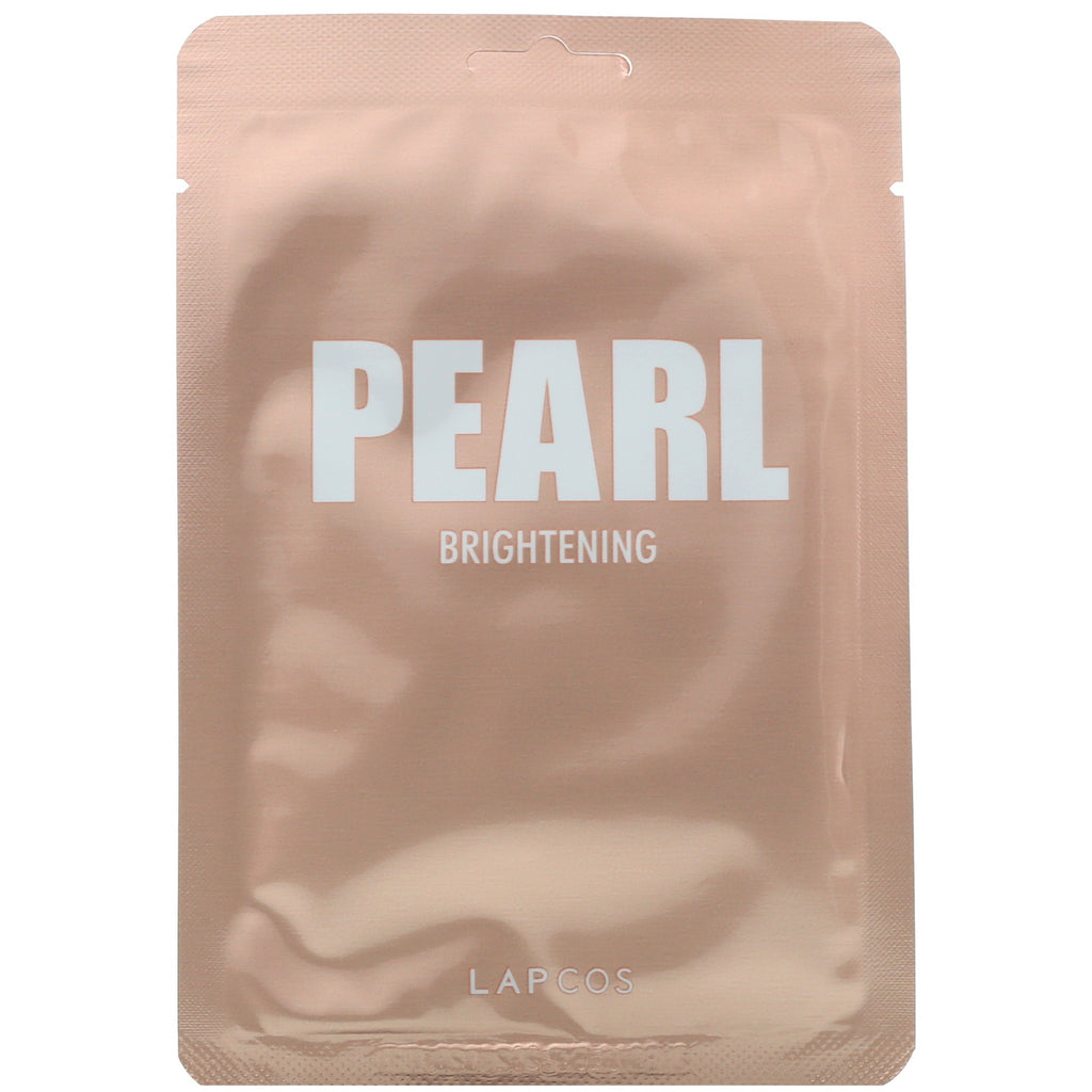 Lapcos, Daily Skin Mask Pearl, Brightening, 5 Sheets, 0.81 fl oz (24 ml) Each