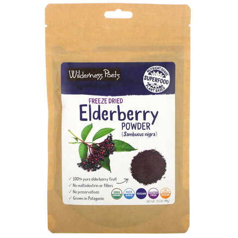 Wilderness Poets, Freeze Dried Elderberry Powder, 3.5 oz (99g)