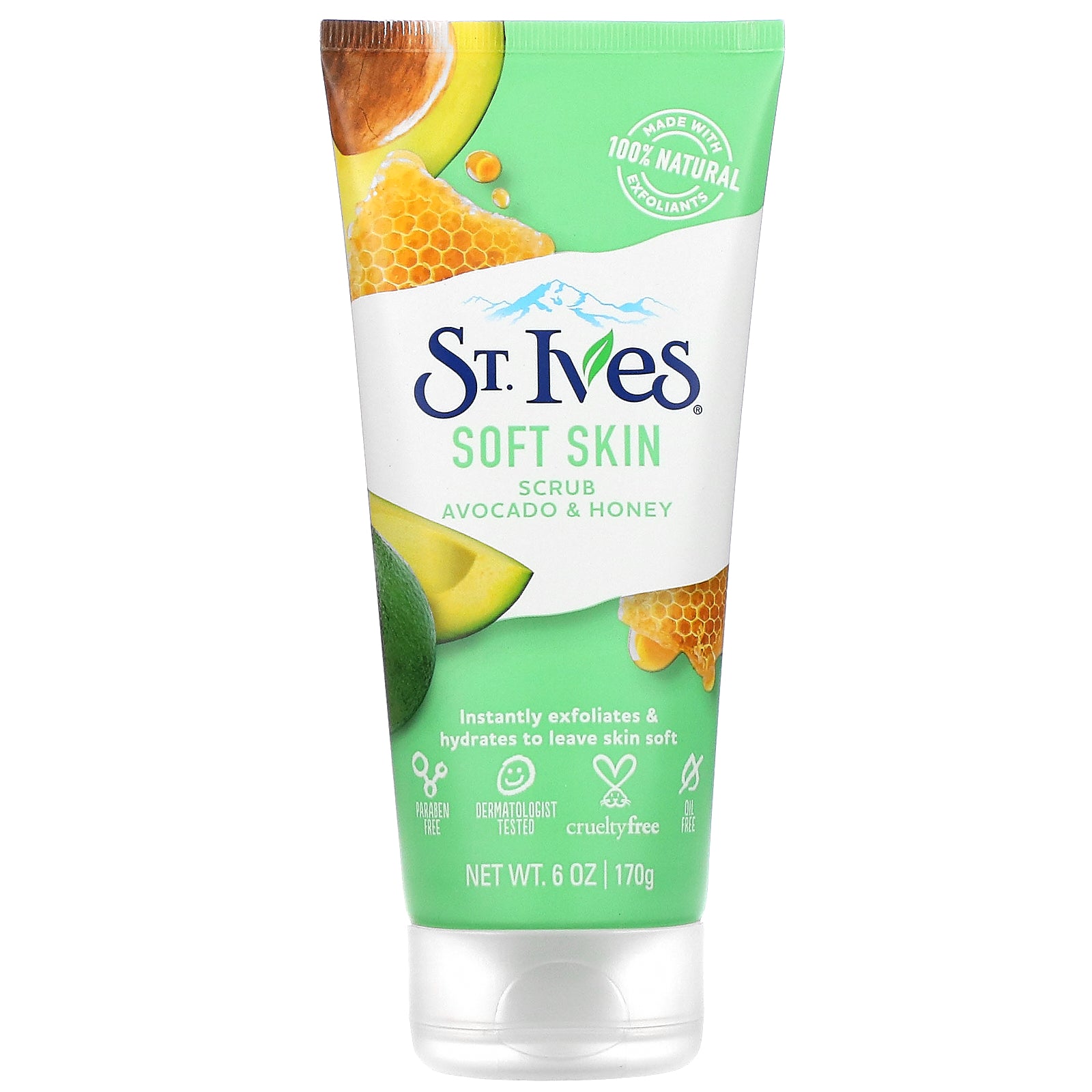 St. Ives, Soft Skin Scrub, Avocado & Honey, 6 oz (170 g)