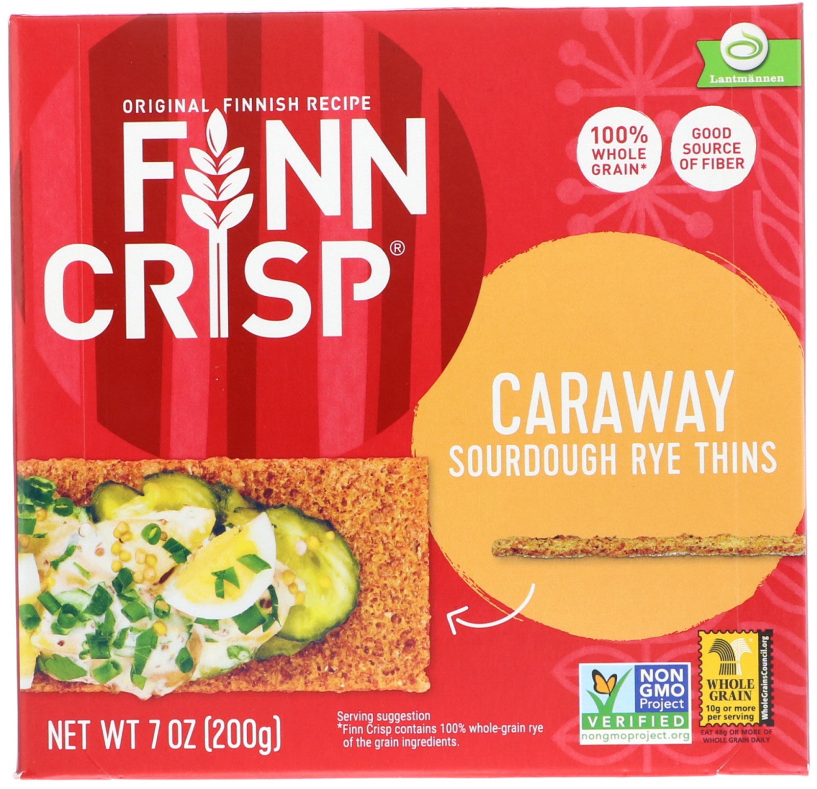 Finn Crisp, Caraway Sourdough Rye Thins, 7 oz (200 g)