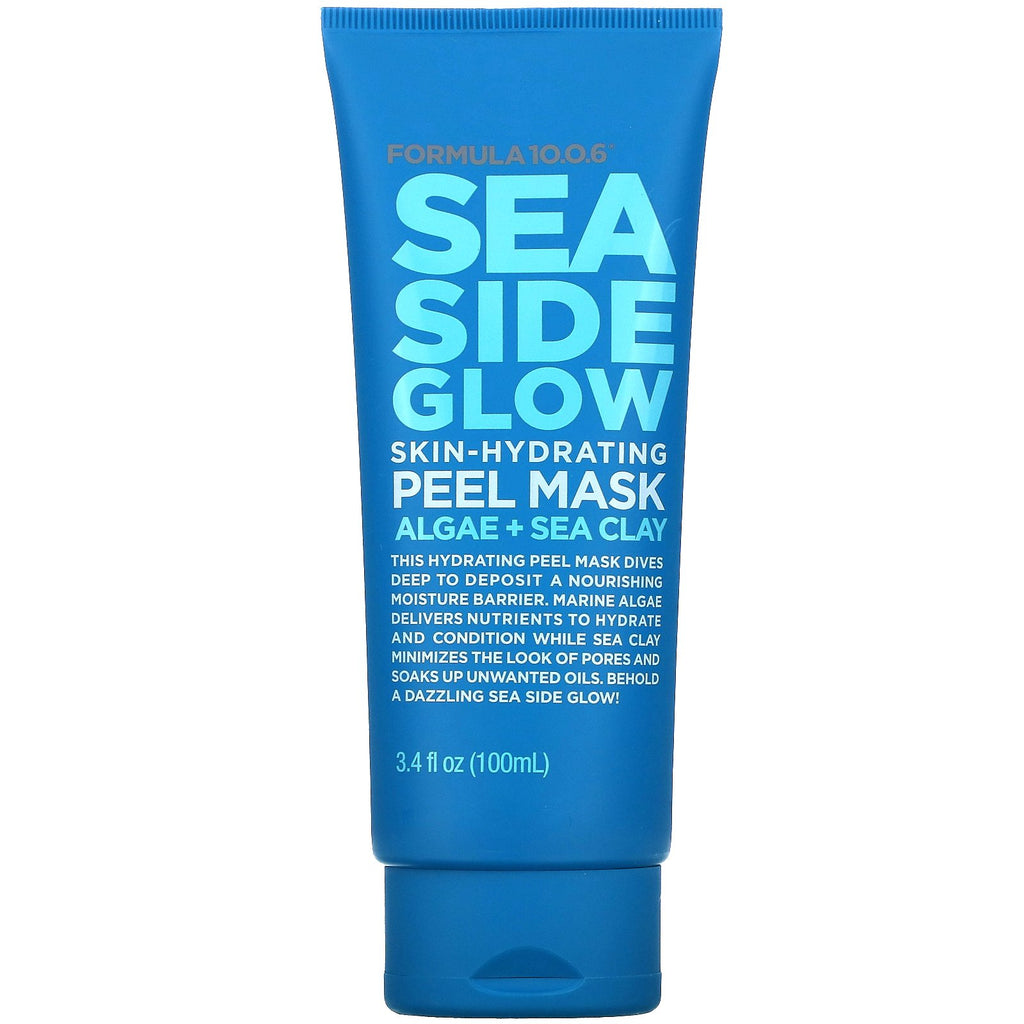 Formula 10.0.6, Sea Side Glow, Skin-Hydrating Peel Beauty Mask, Algae + Sea Clay, 3.4 fl oz (100 ml)