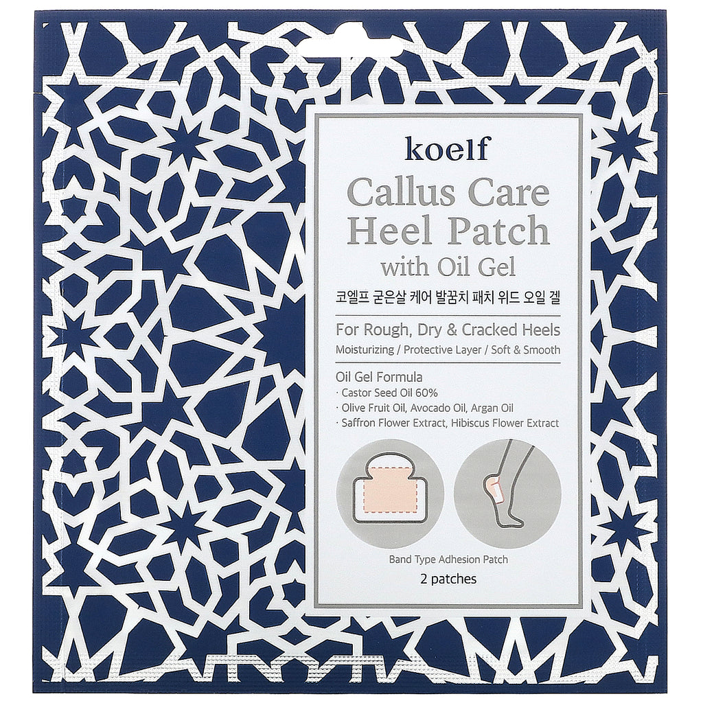 Koelf, Callus Care Heel Patch with Oil Gel, 3 Pouches