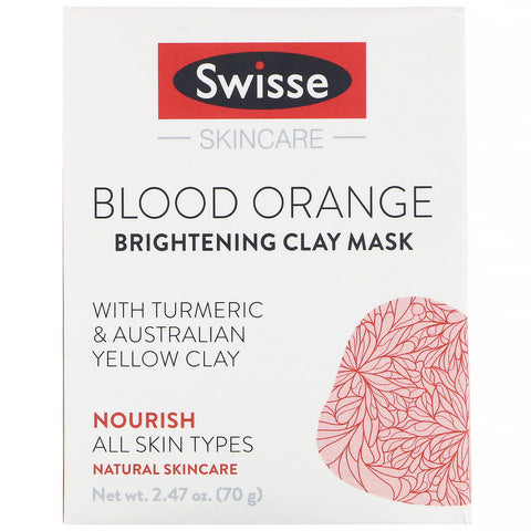 Swisse, Skincare, Blood Orange Brightening Clay Mask, 2.47 oz (70 g)
