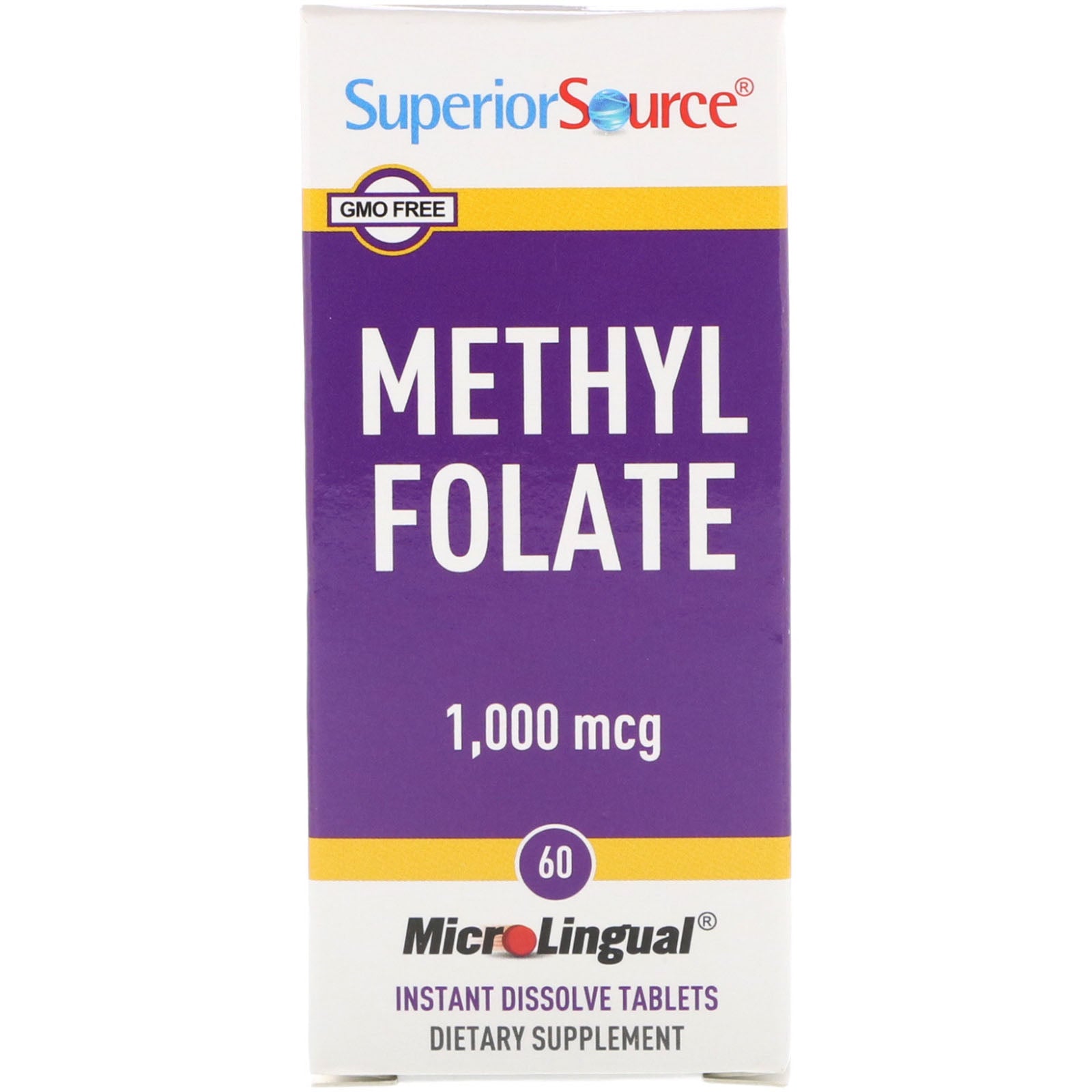 Superior Source, Methyl Folate, 1,000 mcg, 60 Tablets