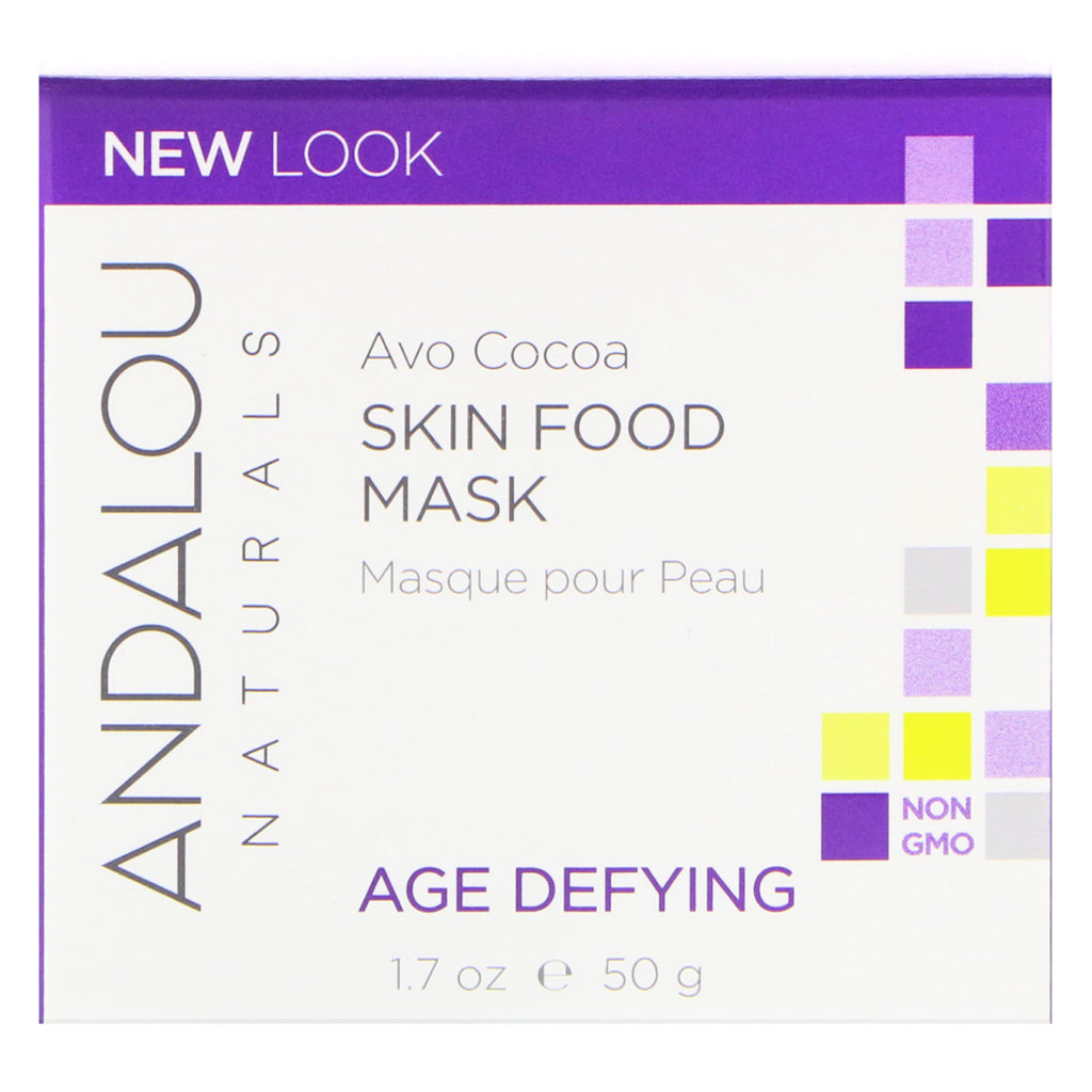 Andalou Naturals, Skin Food Beauty Mask, Avo Cocoa, Age Defying, 1.7 oz (50 g)