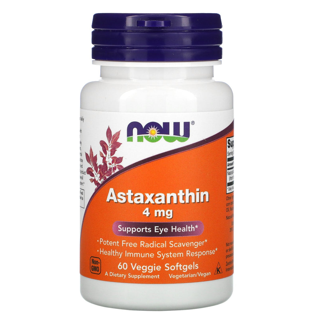 Now Foods, Astaxanthin, 4 mg, 60 Veggie Softgels