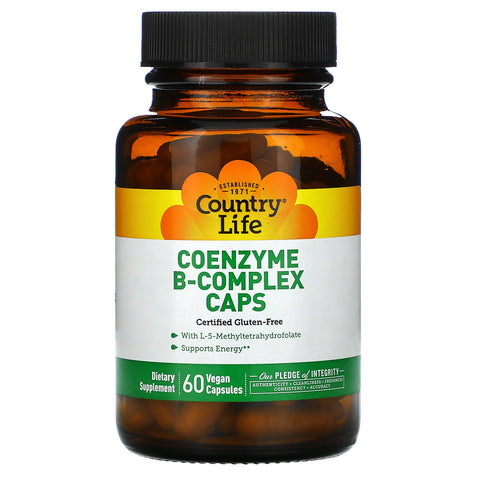 Country Life, Coenzyme B-Complex Caps, 60 Vegan Capsules