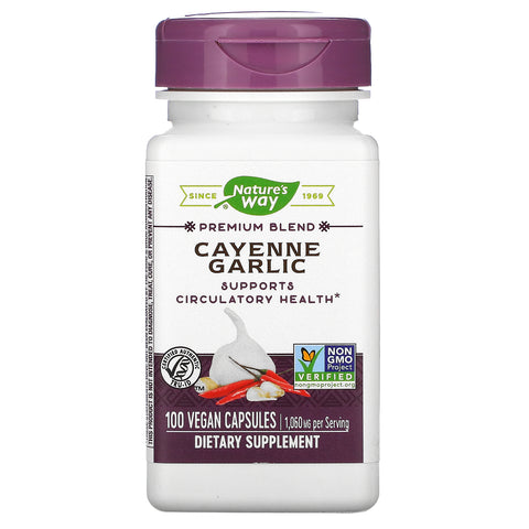 Nature's Way, Cayenne Garlic, 1,060 mg, 100 Vegan Capsules