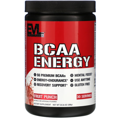 EVLution Nutrition, BCAA ENERGY, Fruit Punch, 10.16 oz (288 g)