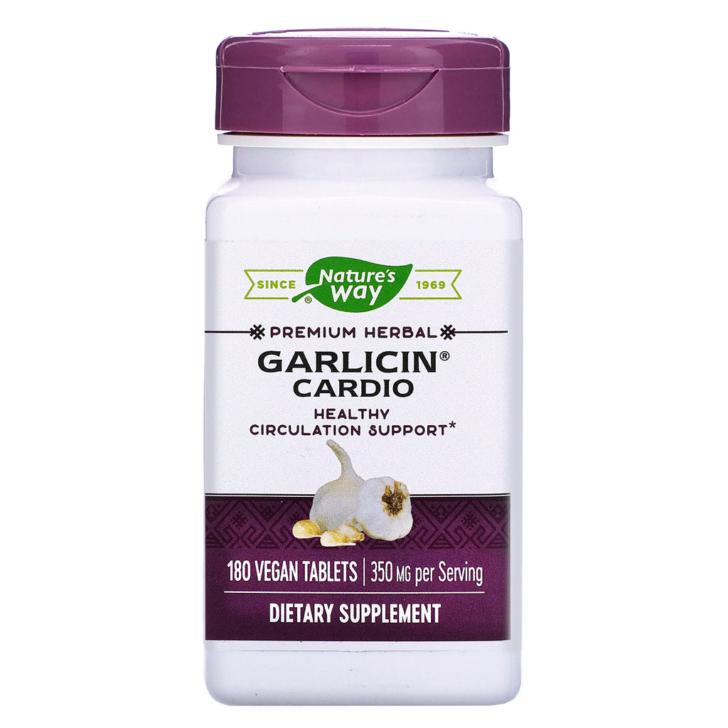 Nature's Way, Garlicin Cardio, 350 mg, 180 Vegan Tablets