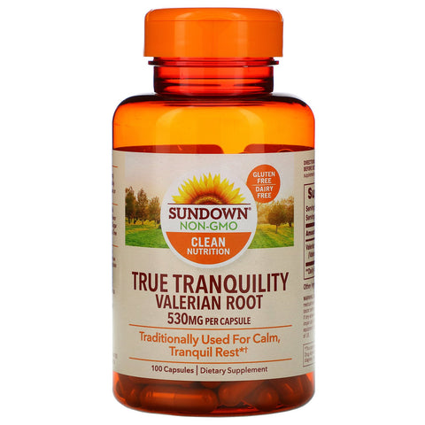 Sundown Naturals, True Tranquility, Valerian Root, 530 mg, 100 Capsules