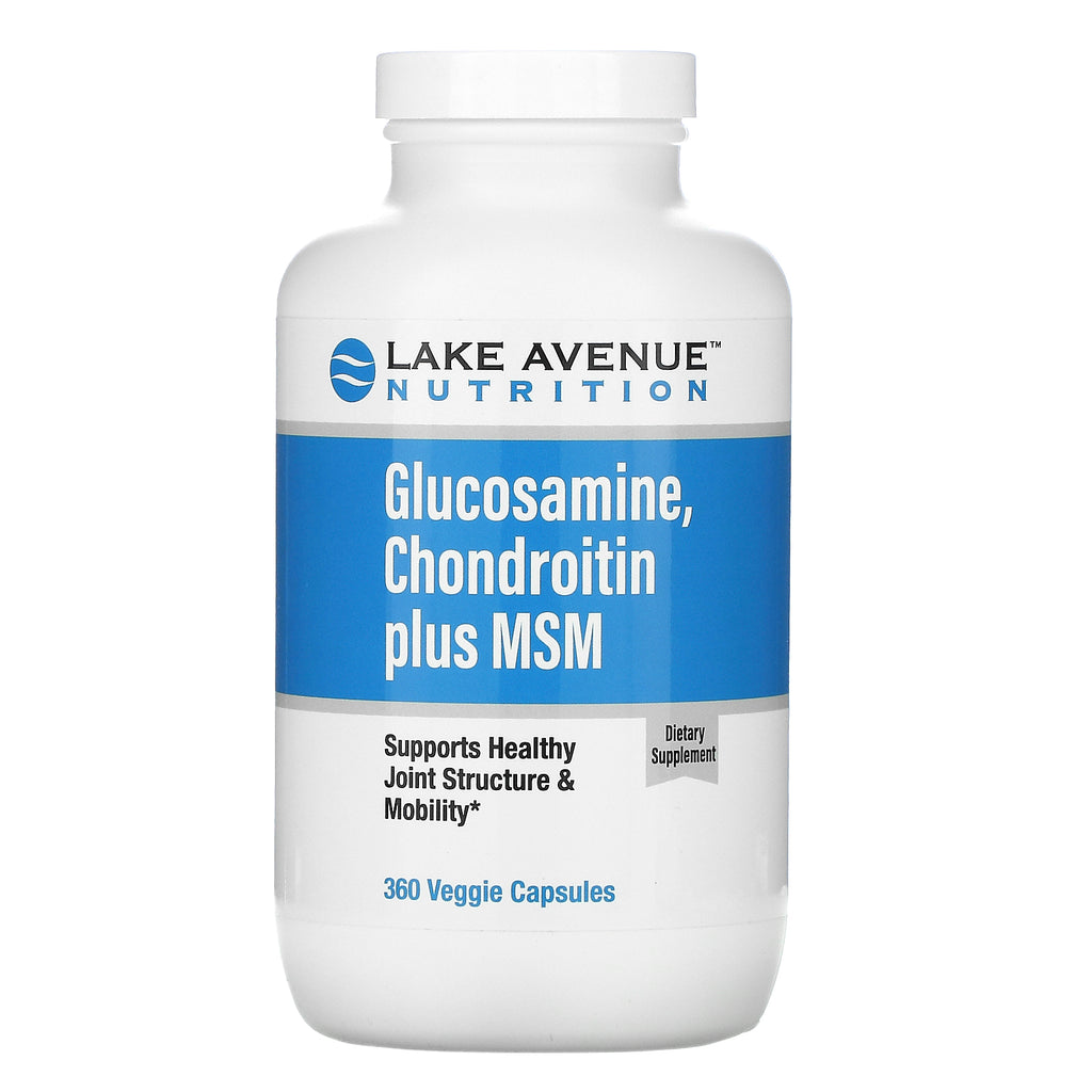 Lake Avenue Nutrition, Glucosamine, Chondroitin plus MSM, 360 Veggie Capsules