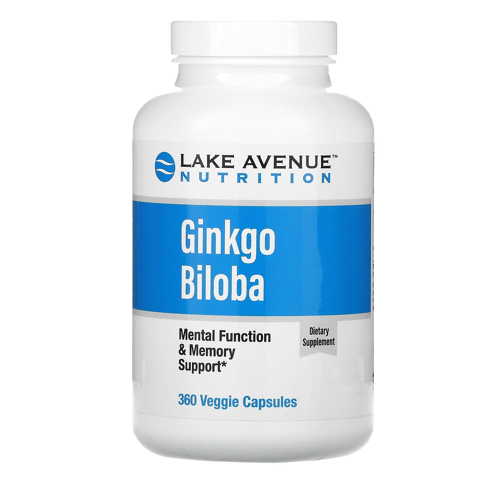 Lake Avenue Nutrition, Ginkgo Biloba, 120 mg, 360 Veggie Capsules