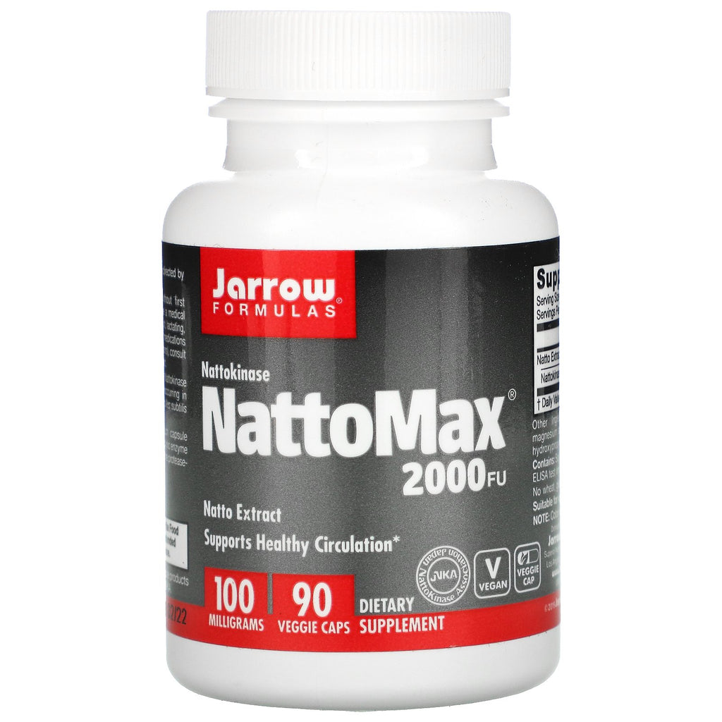 Jarrow Formulas, NattoMax 2000 FU, 100 mg, 90 Veggie Caps