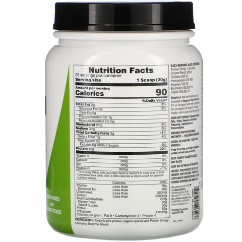 Nature's Plus,  Pea Protein Powder, 1.10 lbs (500 g)