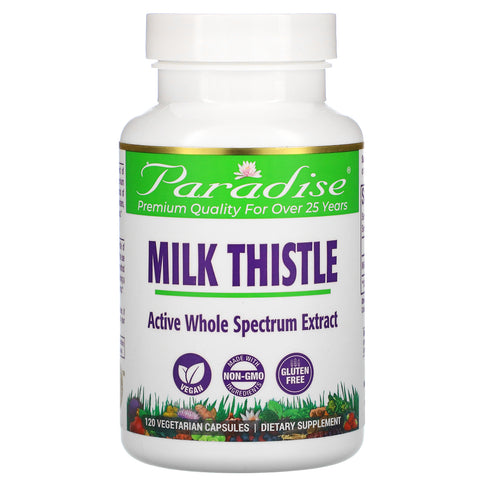 Paradise Herbs, Milk Thistle, 120 Vegetarian Capsules