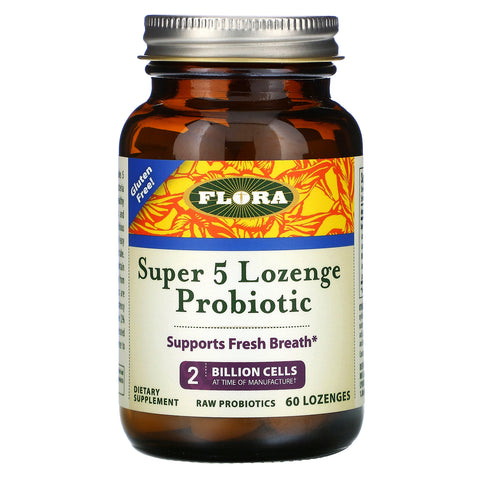 Flora, Super 5 Lozenge Probiotic, 2 Billion Cells, 60 Lozenges