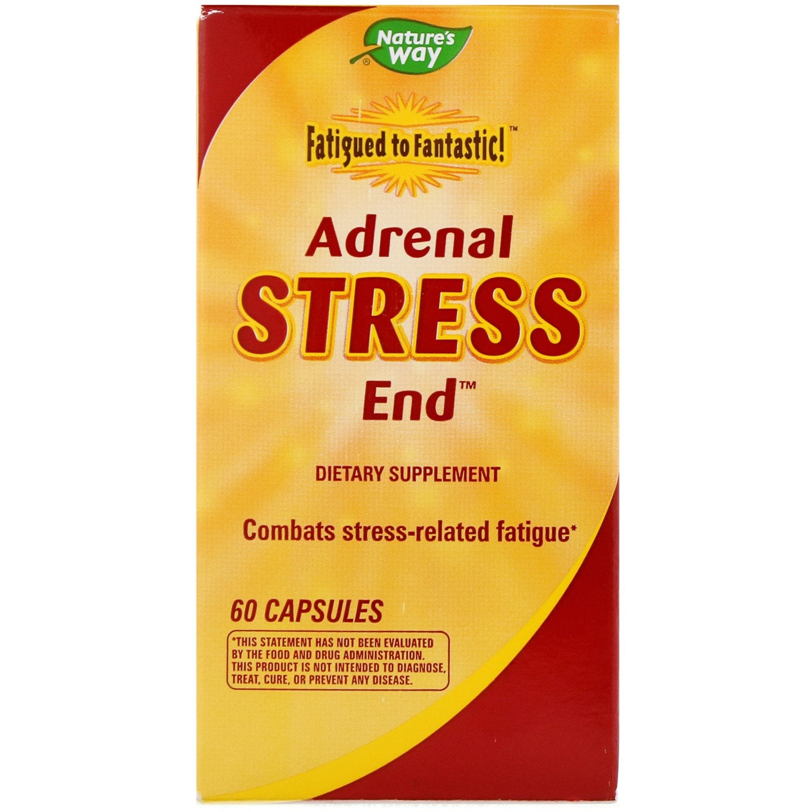 Nature's Way, Fatigued to Fantastic!, Adrenal Stress End, 60 Capsules