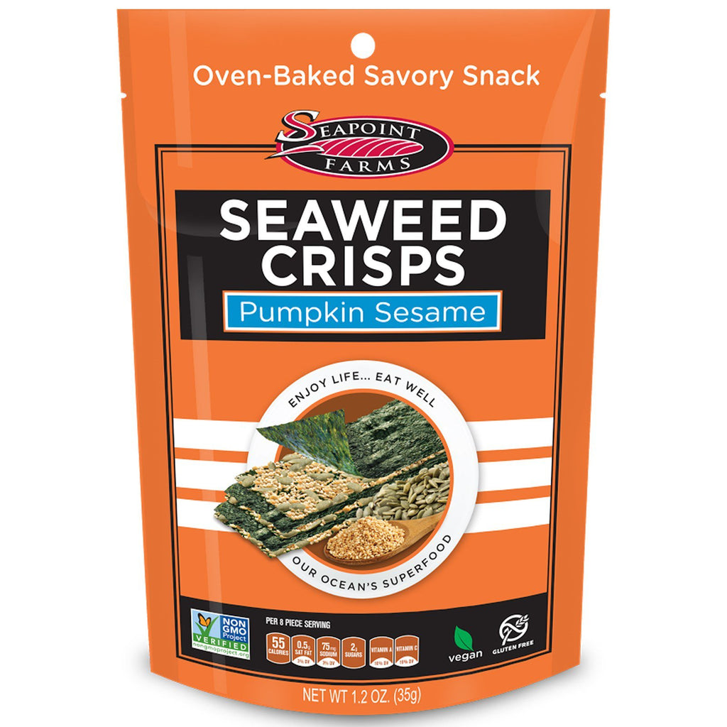 Seapoint Farms, Seaweed Crisps, Pumpkin Sesame, 1.2 oz (35 g)