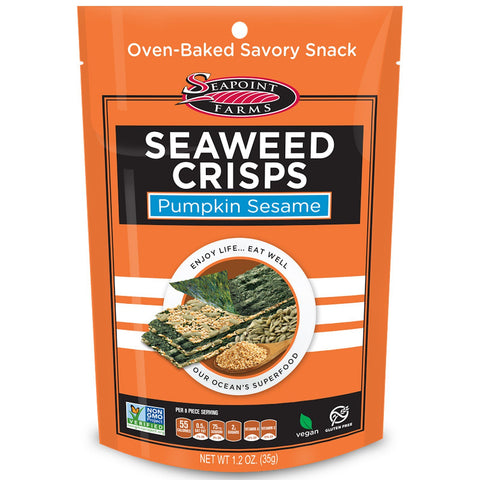 Seapoint Farms, Seaweed Crisps, Pumpkin Sesame, 1.2 oz (35 g)
