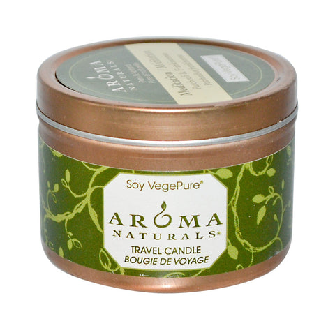 Aroma Naturals, Soy VegePure, Travel Candle, Meditation, Patchouli & Frankincense, 2.8 oz (79.38 g)