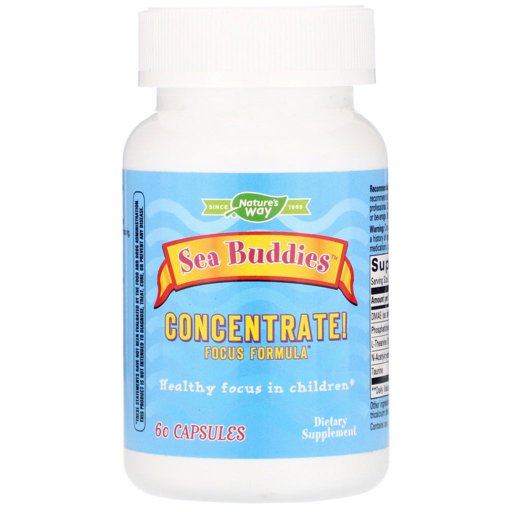 Nature's Way, Sea Buddies, Concentrate! Focus Formula, 60 Capsules