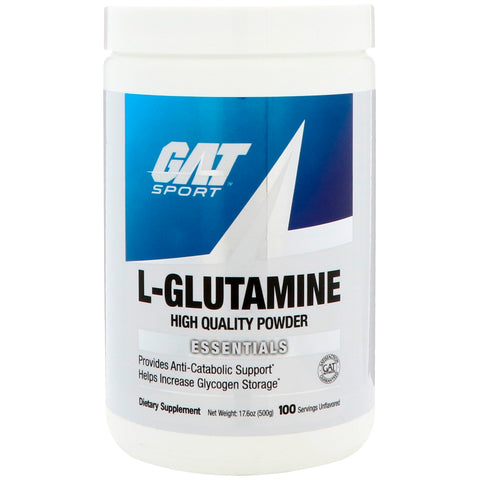 GAT, L-Glutamine, High Quality Powder, Unflavored, 17.6 oz (500 g)