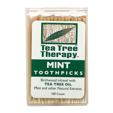 Tea Tree Therapy, Tea Tree TherapyToothpicks, Mint, 100 Approx.