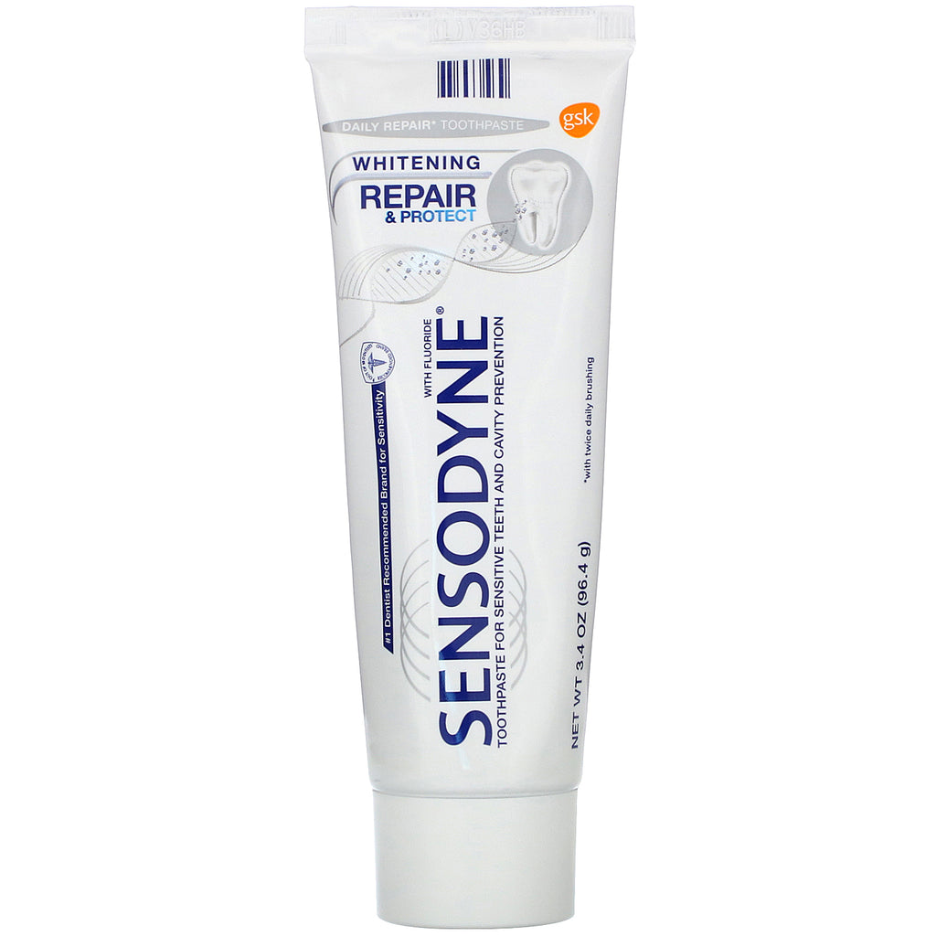 Sensodyne, Repair & Protect Whitening Toothpaste with Fluoride, 3.4 oz (96.4 g)