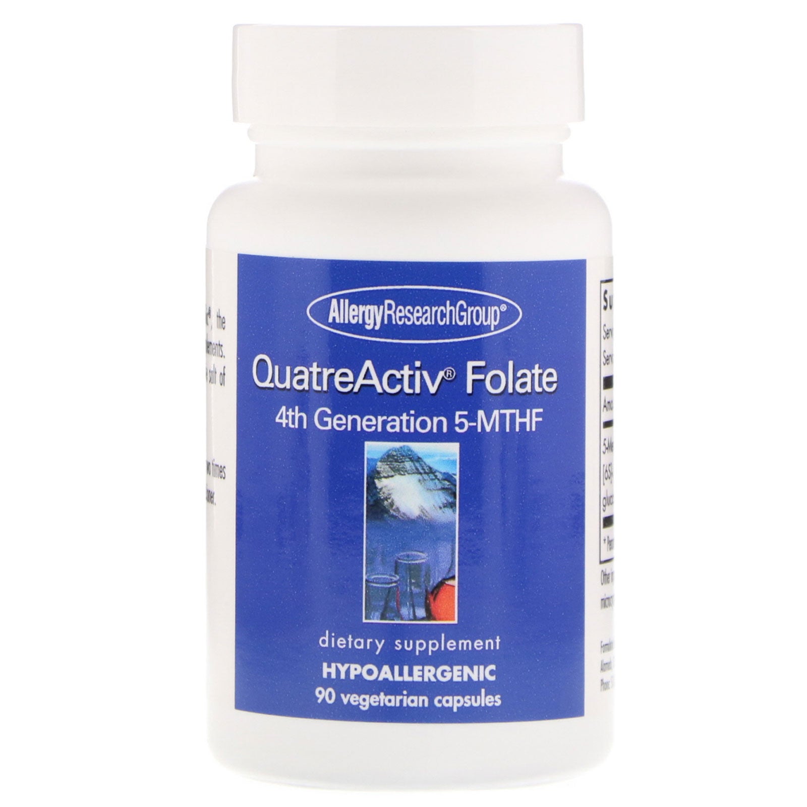 Allergy Research Group, QuatreActiv Folate, 4th Generation 5-MTHF, 90 Vegetarian Capsules