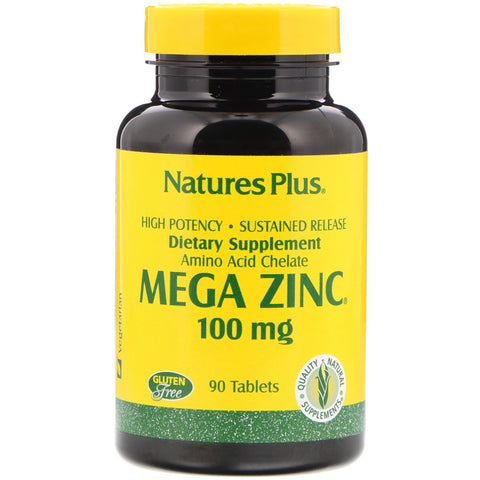 Nature's Plus, Mega Zinc, 100 mg, 90 Tablets