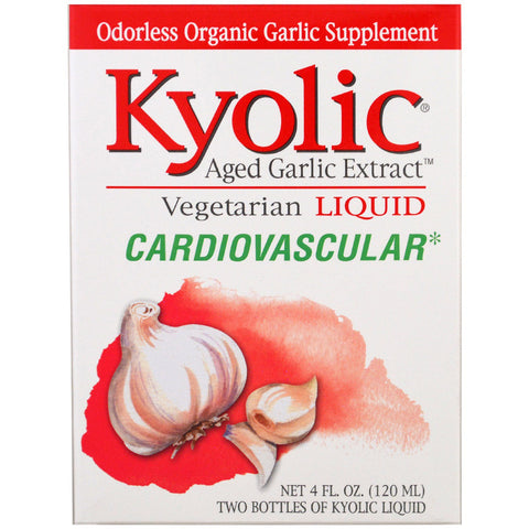 Kyolic, Aged Garlic Extract, Cardiovascular, Liquid, 2 bottles, 2 fl oz (60 ml) Each