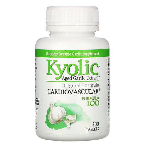 Kyolic, Aged Garlic Extract, Cardiovascular, Formula 100, 200 Tablets