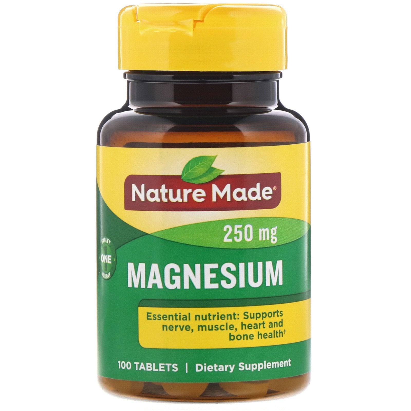 Nature Made, Magnesium, 250 mg, 100 Tablets