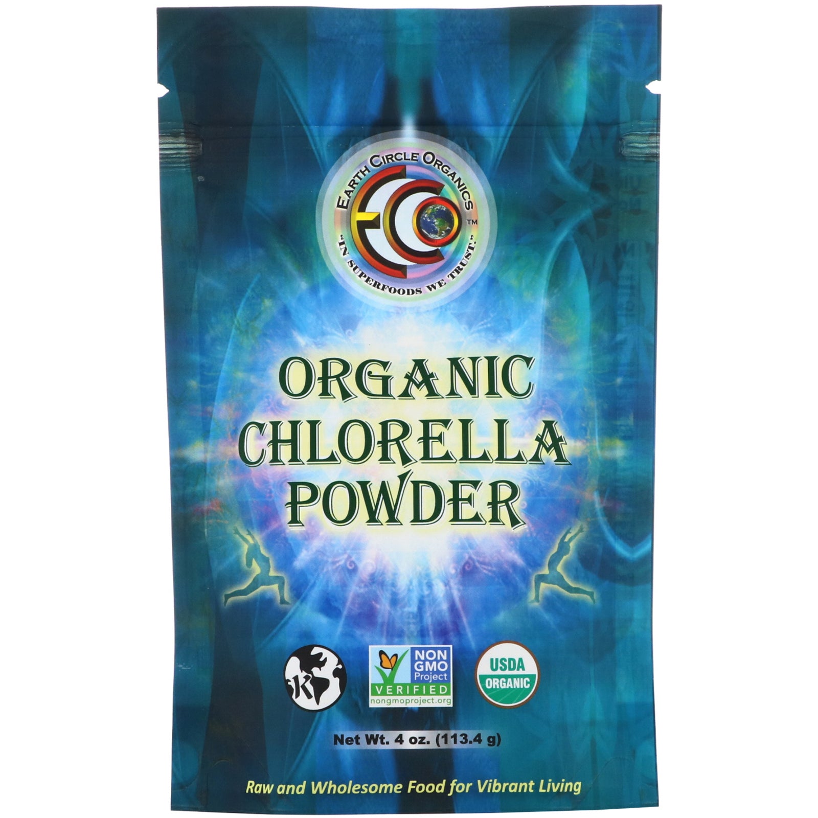 Earth Circle Organics, Organic Chlorella Powder, 4 oz (113.4 g)