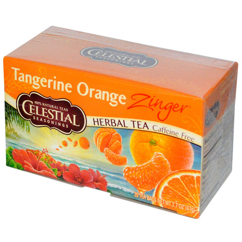 Celestial Seasonings, Herbal Tea, Caffeine Free, Tangerine Orange Zinger, 20 Tea Bags, 1.7 oz (47 g)